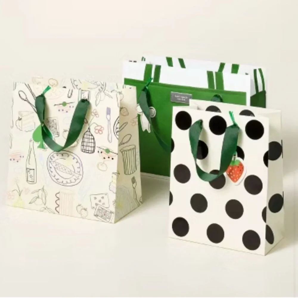 Kate Spade New York X Target Set of 3 Gift Bags with Tissue NEW